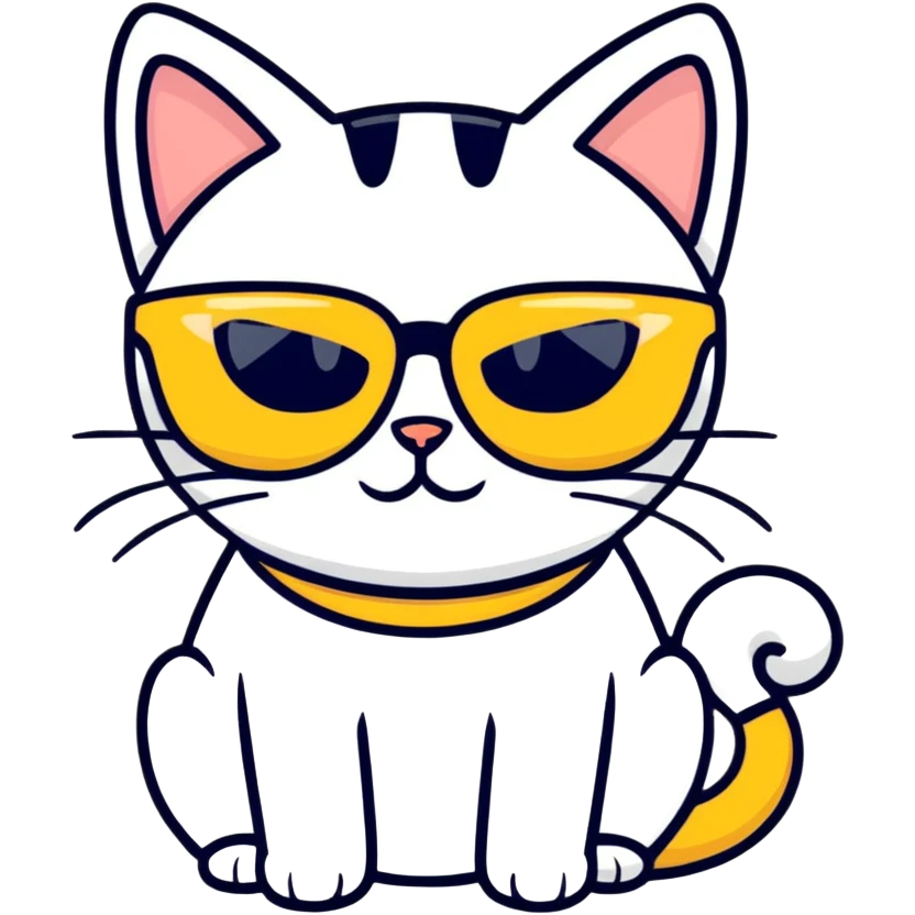 Cat with sunglasses emoji