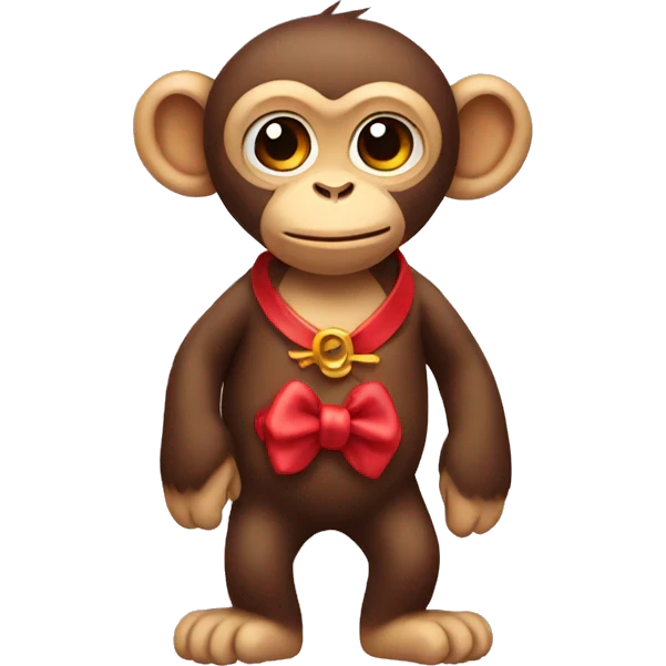 Monkey wearing a bow  emoji