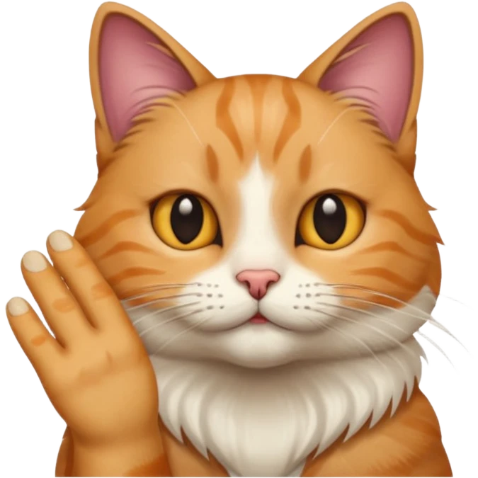 Katt med en hand emoji