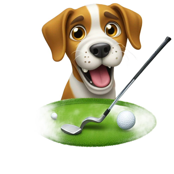 dog playing golf  emoji