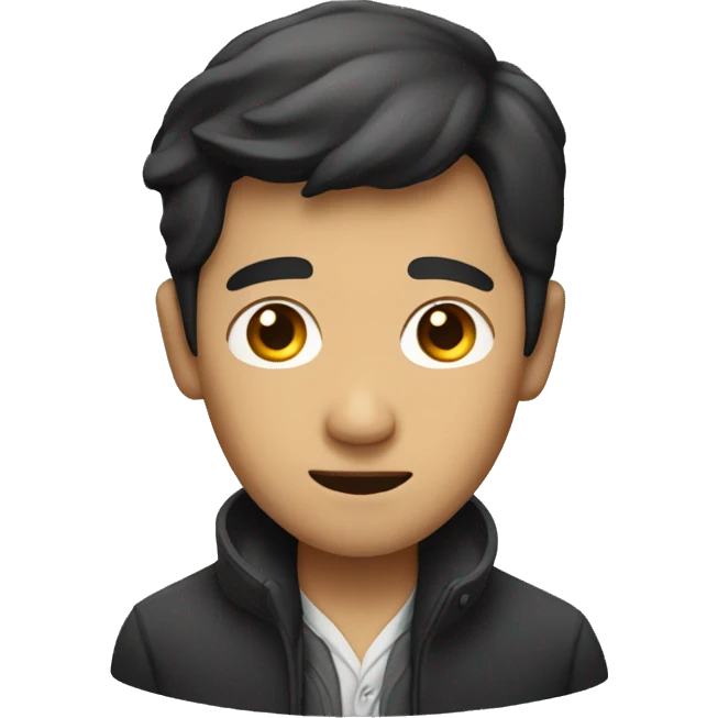 asian man with a sherlock hol emoji