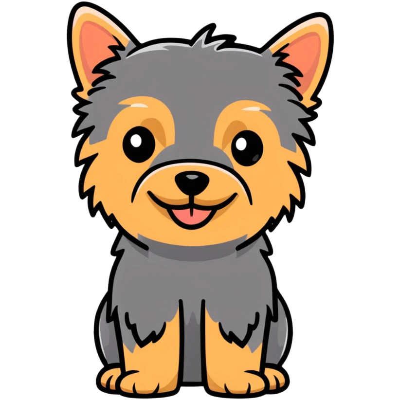 Would Yorkshire terrier with the grey and beige fur ￼ emoji