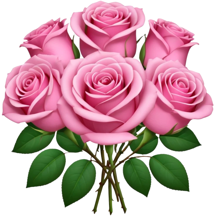bouquet of pink roses emoji