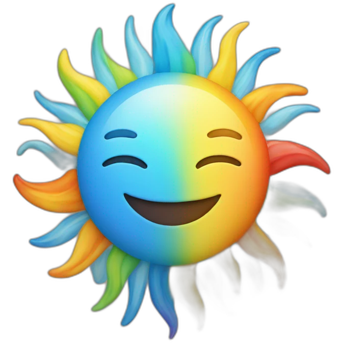 sun and rainbow emoji