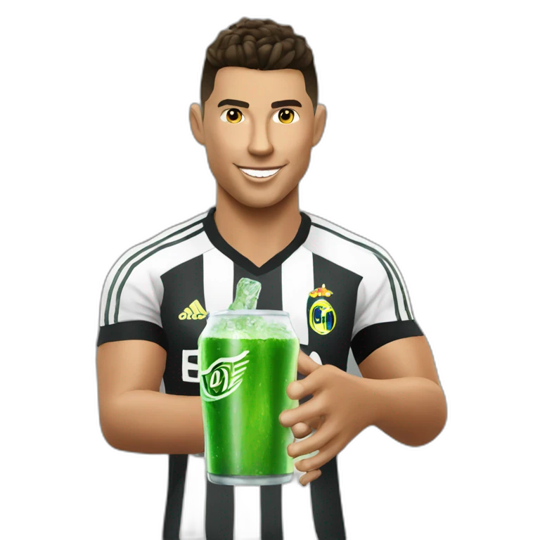 Ronaldo drink coca emoji