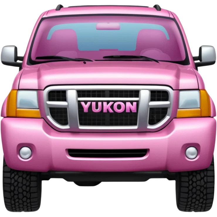 a Yukon SUV truck in pink emoji