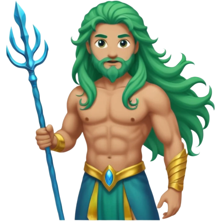 front view Poisedon emoji
