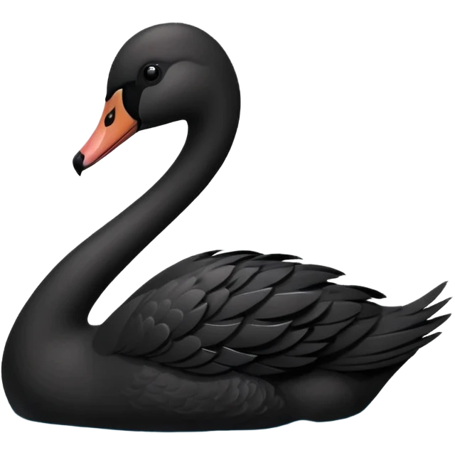 Back swan emoji