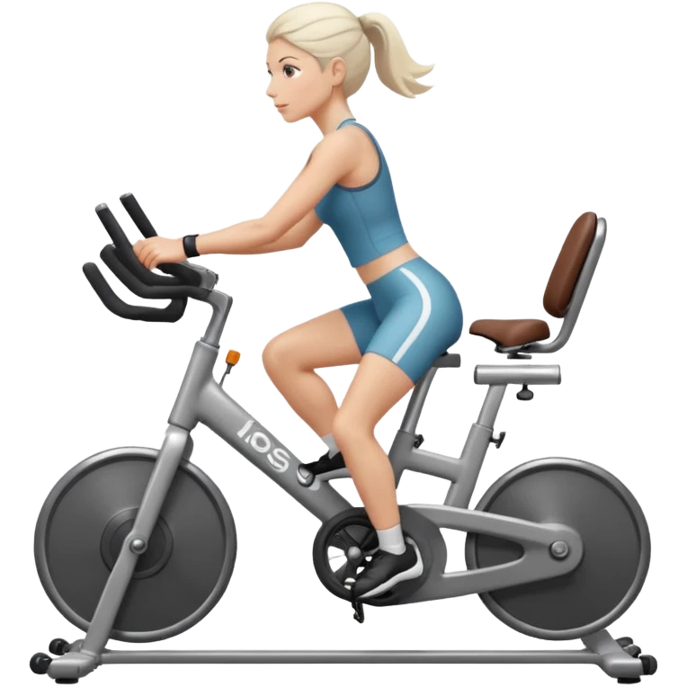 Bicycles Ergonomic bicycle of gym: seated white woman emoji
