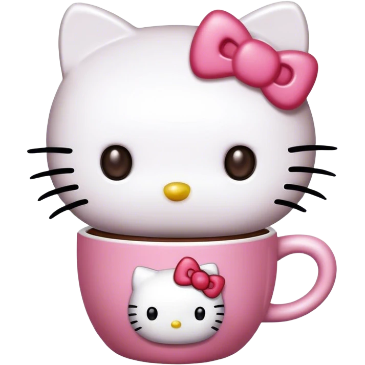 Hello Kitty mit Kaffeetasse  emoji