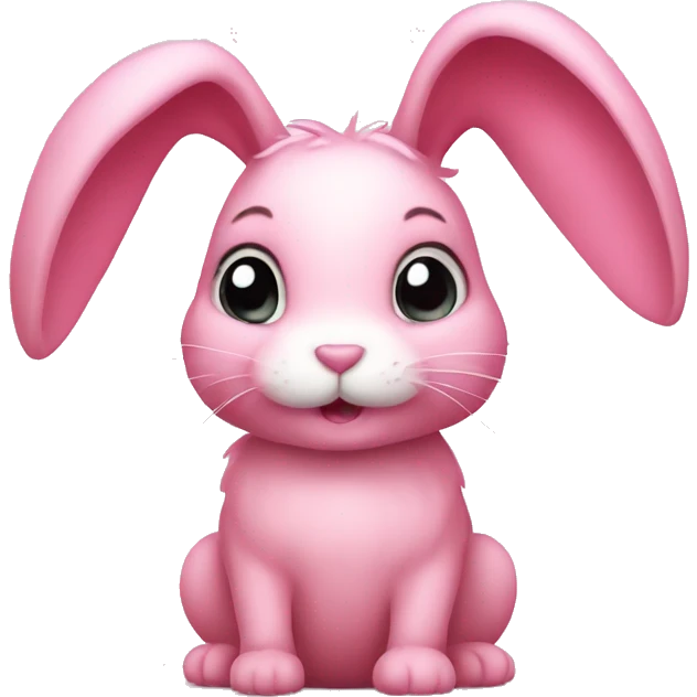 Pink bunny emoji