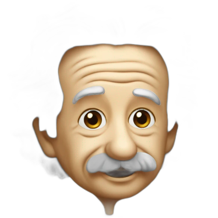 Albert Einstein has an idea. emoji