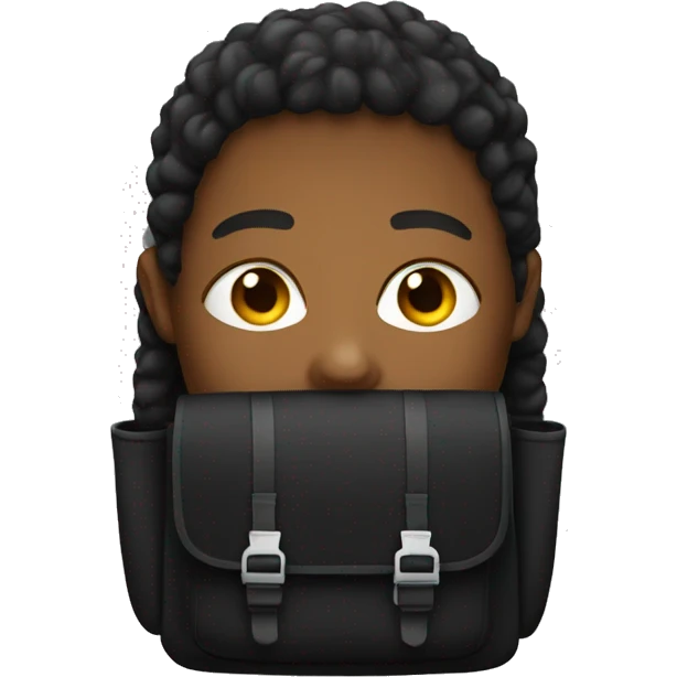 all black backpack emoji