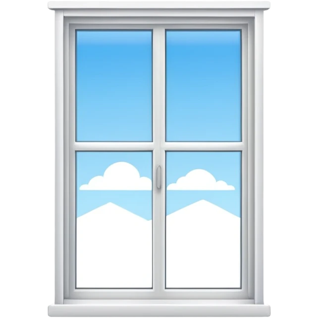 generate white open window with interior background emoji