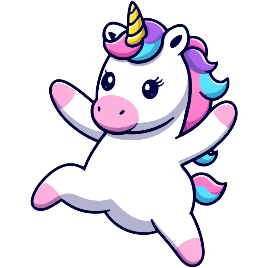 Unicorn dancing  emoji