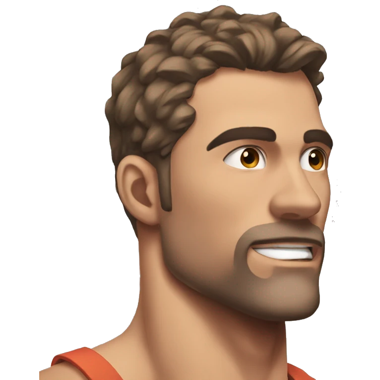 Muscular guy with insane jawline CARLY LONG HARE emoji