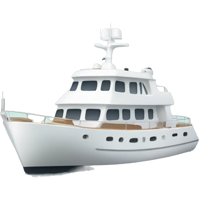 The white yacht emoji