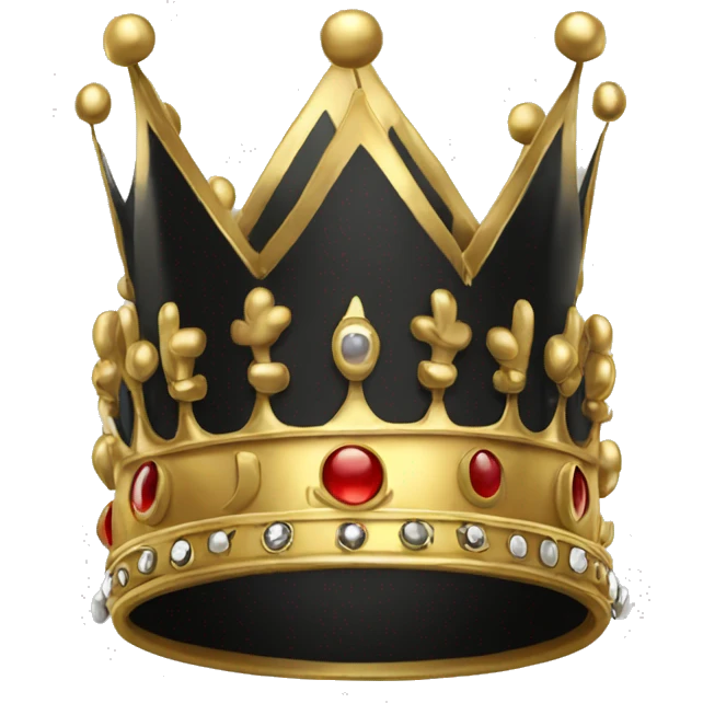 king crown with black detailing and with transparant desi emoji