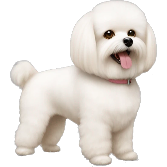 Bichon frise white and a ginger pomeranium emoji