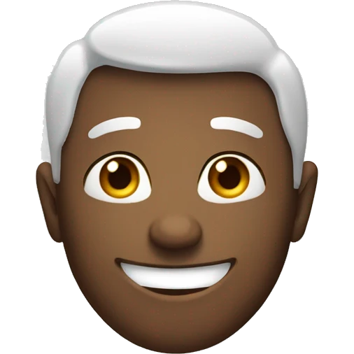 Smile face emoji with big eyebrows  emoji