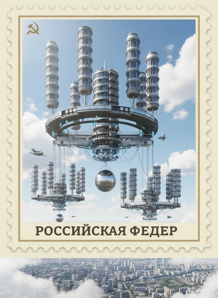 Стилизуй изображение летающего города под марку как на первом фото

100 из правого верхнего угла убери emoji