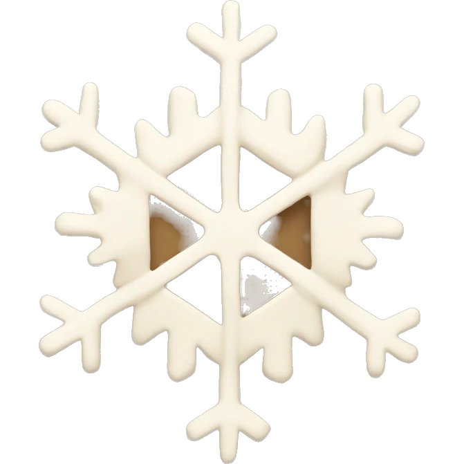beige snow flake emoji