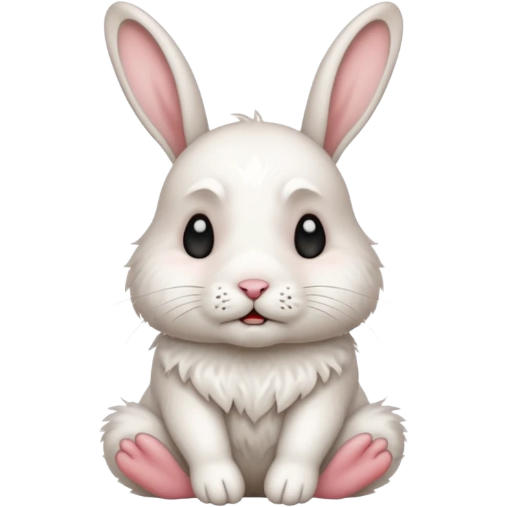 White rabbit sad crying emoji  emoji