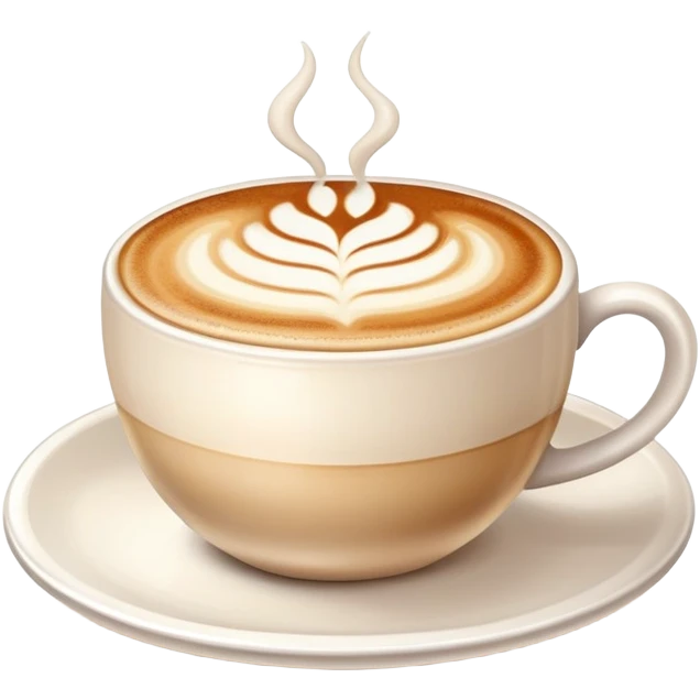 cappuccino with foam art emoji