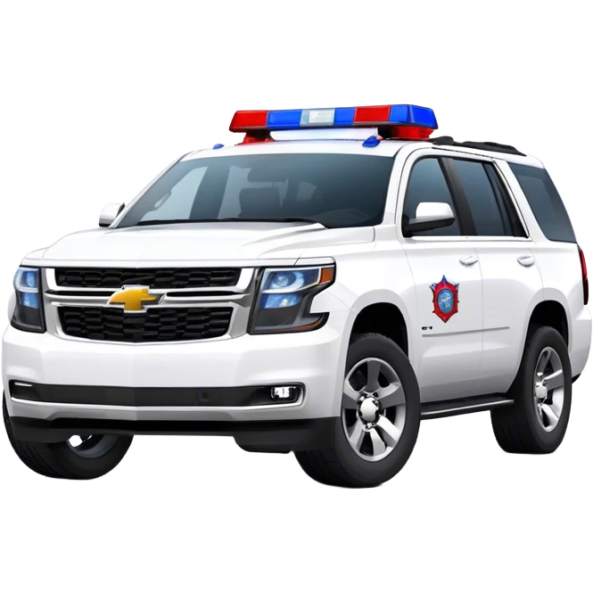 Emergency Response SUV - Chevrolet Tahoe (Model Year: 2021) (Iconic colour: White with red/blue sirens) emoji