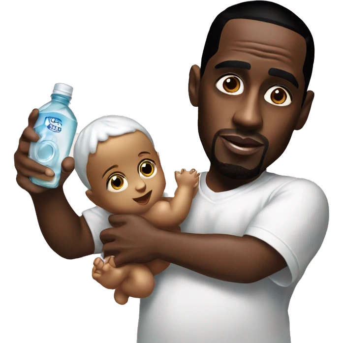 p diddy holding baby oil emoji