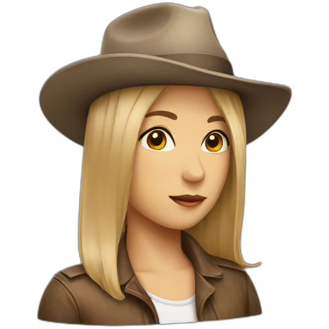 Stylish hat emoji