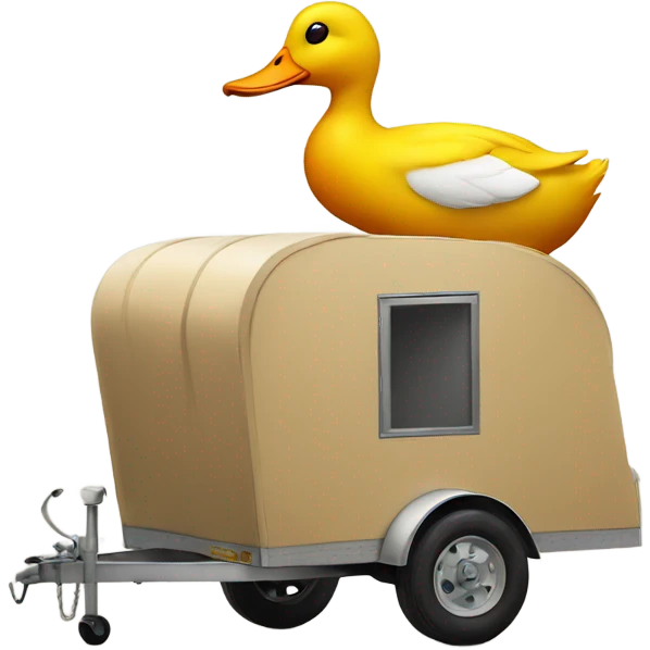 Duck in a trailer emoji