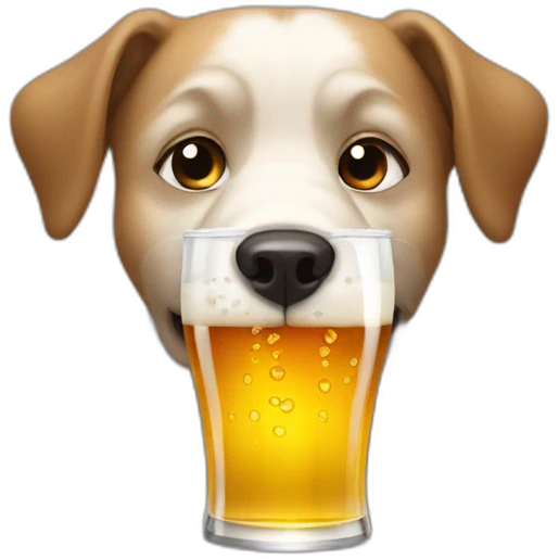 dog who drink beer emoji