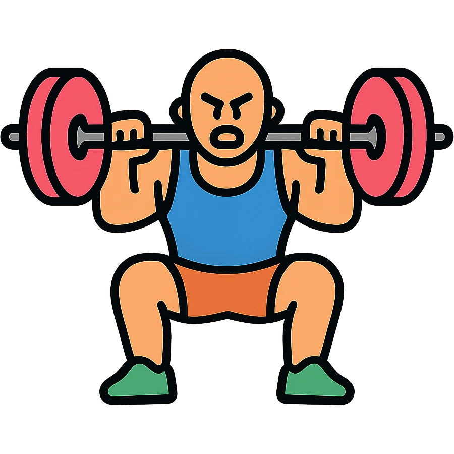 a sportman hitting the weights like a beast emoji