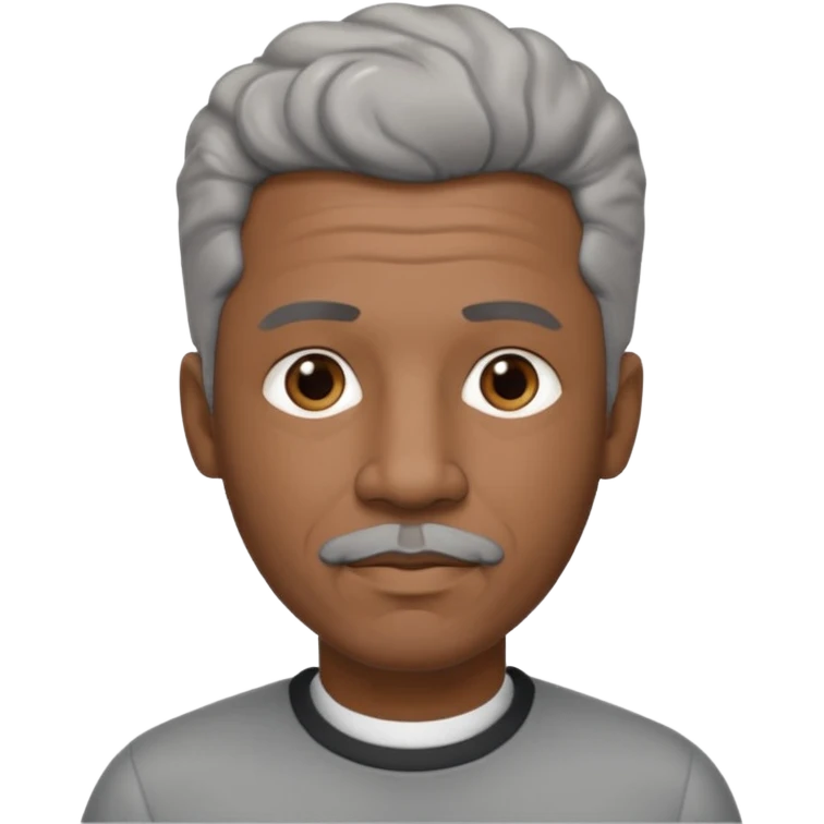An avatar of a cool debinaire black man in his early sixties with short wavy gray hair, short sideburns and a short trimmed goatee. emoji