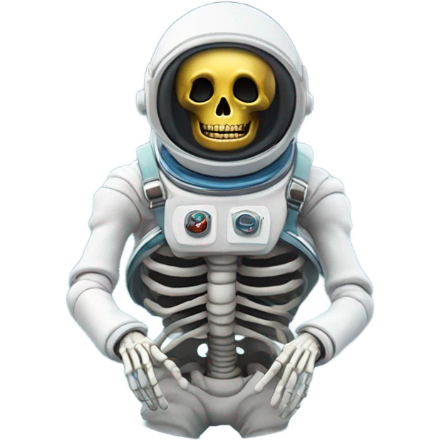 Skeleton astronaut emoji