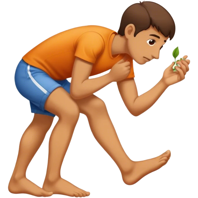 Sniffing foot emoji