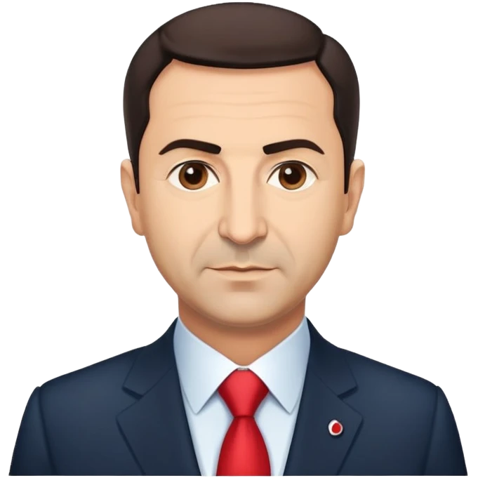 Turkish politician Ekrem İmamoğlu, Mayor of Istanbul, middle-aged man with short dark hair in a suit emoji
