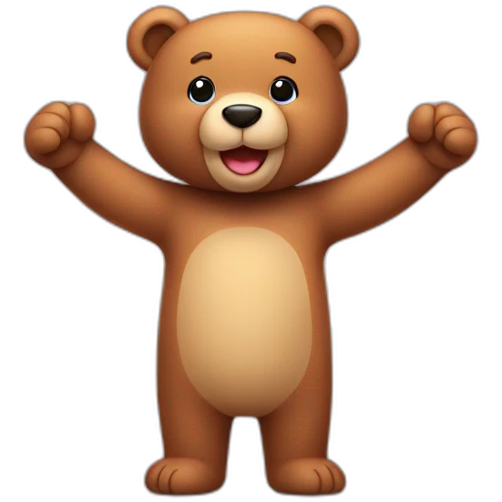 cute-teddy-bear-raising-arms emoji