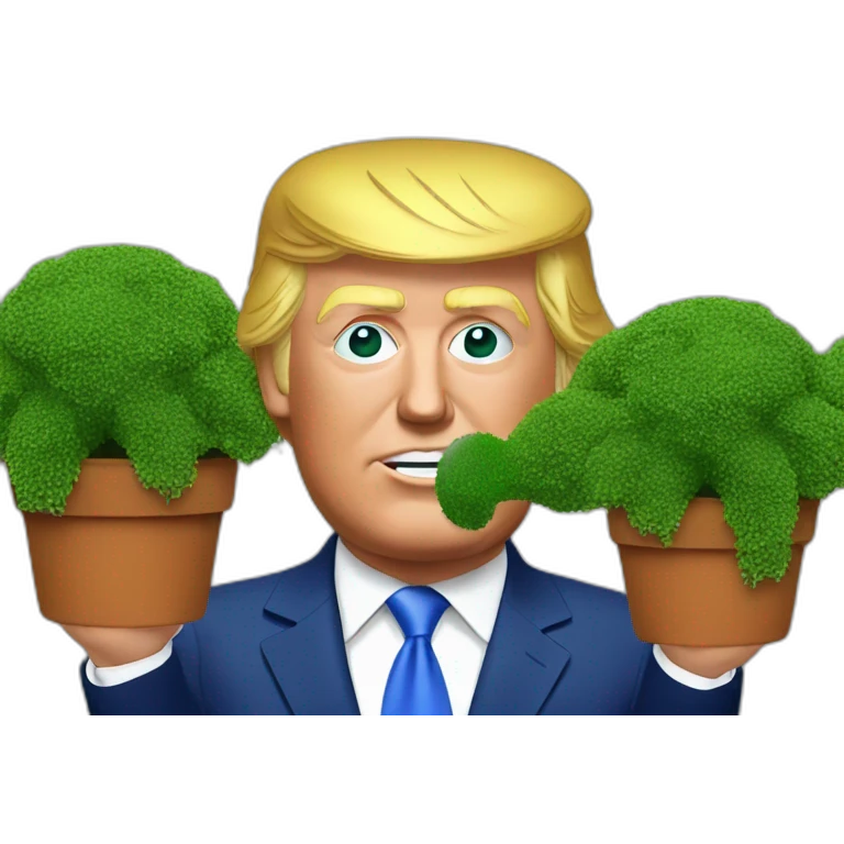 Trump as chia pet emoji