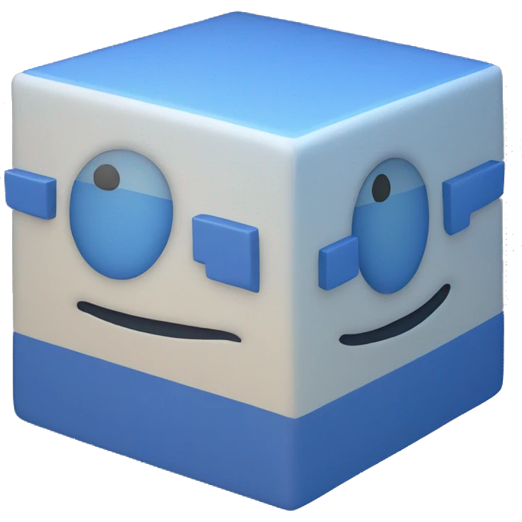 blue cube  emoji