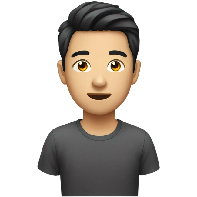Young asian man  emoji