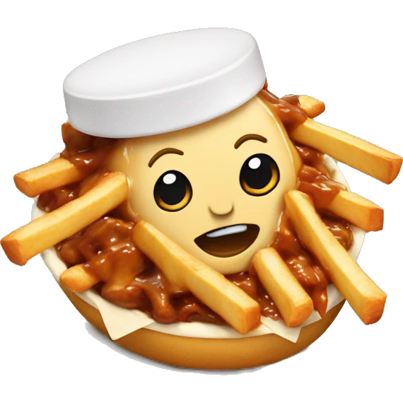 Poutine qui mange une poutine emoji