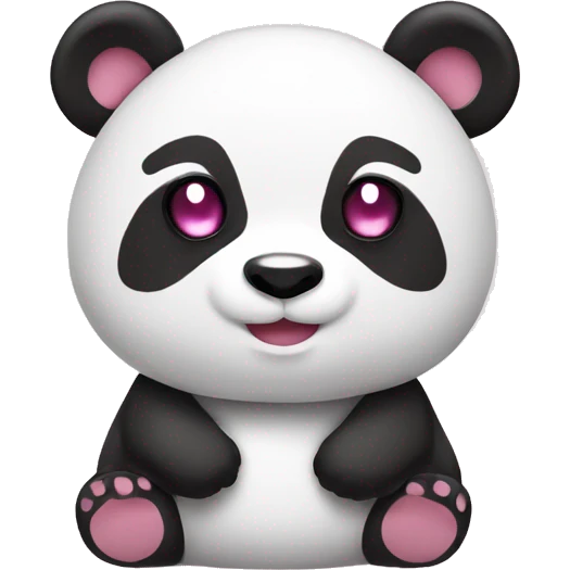pink and white panda bear emoji