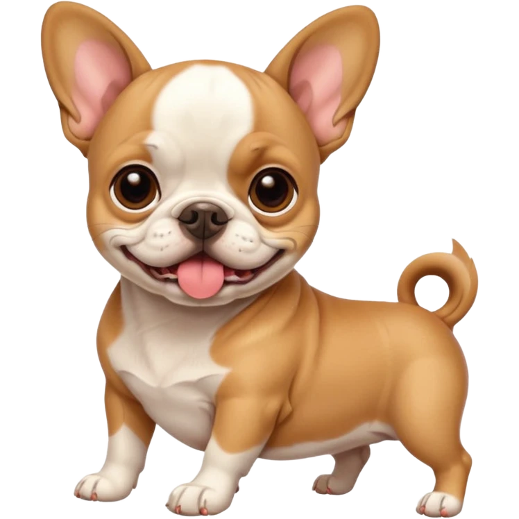 Bulldog and chihuahua  emoji