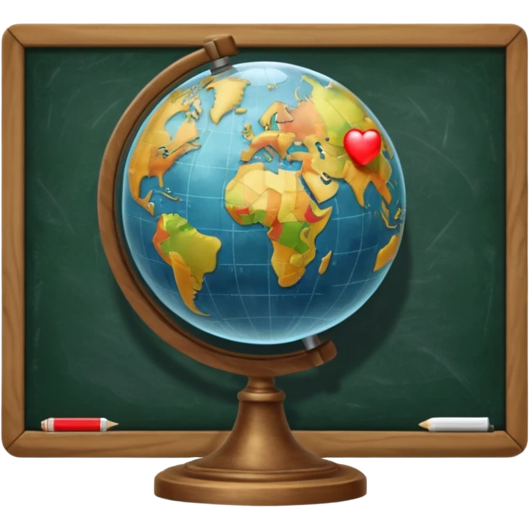 globe on an empty chalkboard emoji