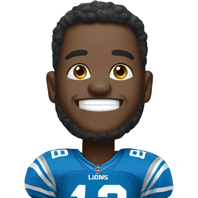 detroit lions football player, celebrating touchdown emoji