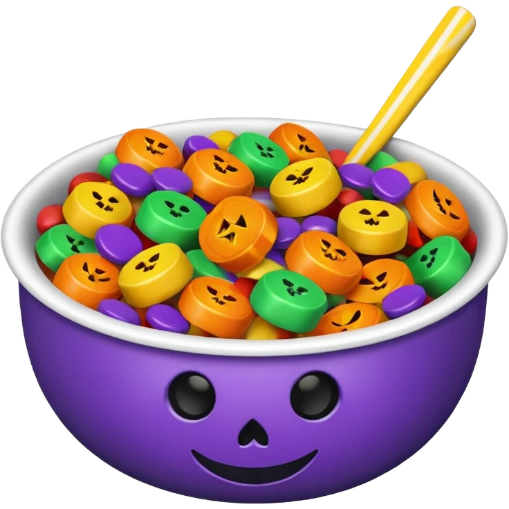 Halloween bowl of candy emoji