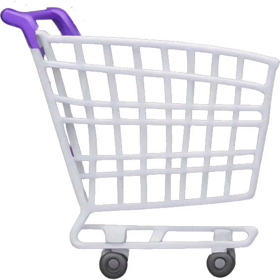Purple shopping cart emoji