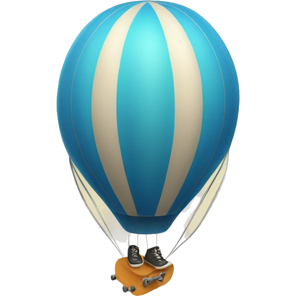 hot-air balloon with skateboard emoji